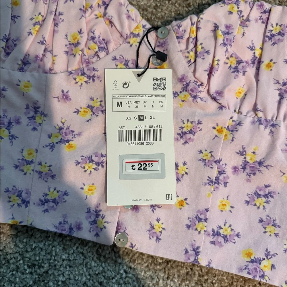 Zara Floral Lavender Tank Top - Picture 2 of 4